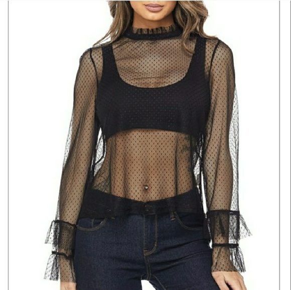 Hot & Delicious Tops - LAST ONE!! Sheer Top